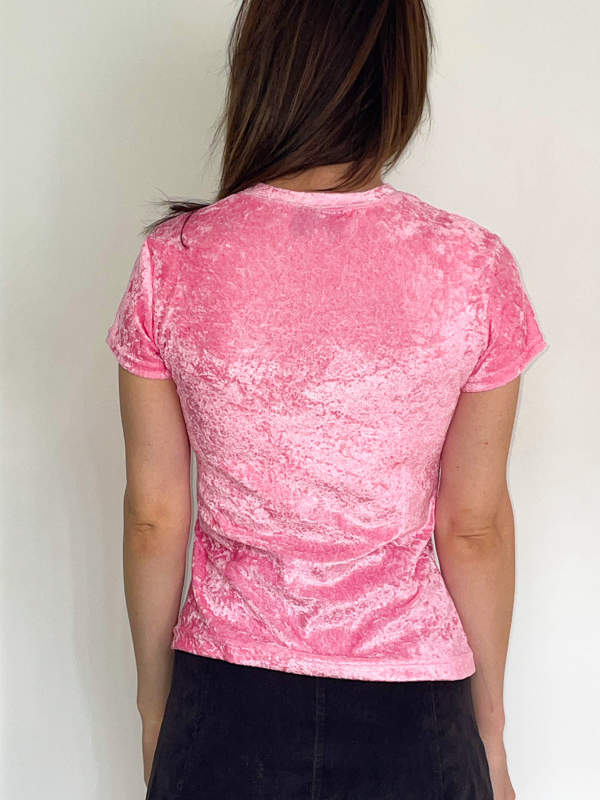 Crushed Pink Velvet Tee