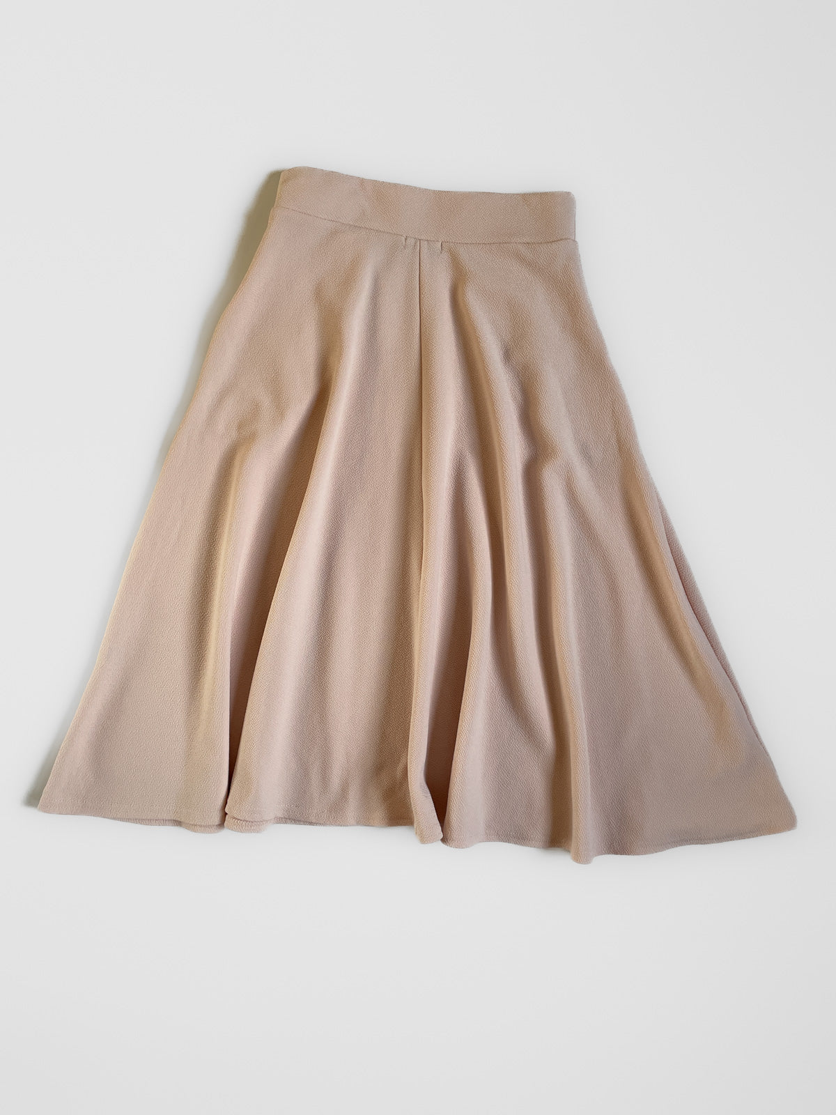 A-Line Pastel Pink Midi Skirt