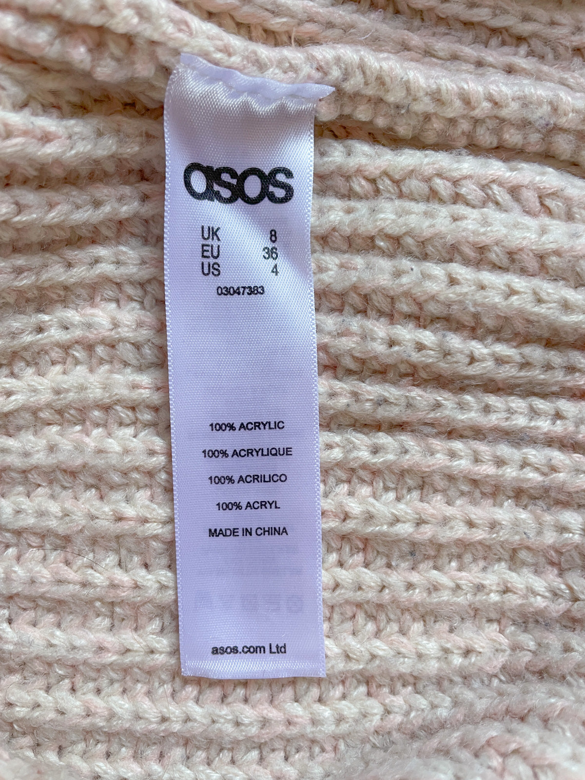 Light Shell Pink Thick Knit Mock Neck Jumper