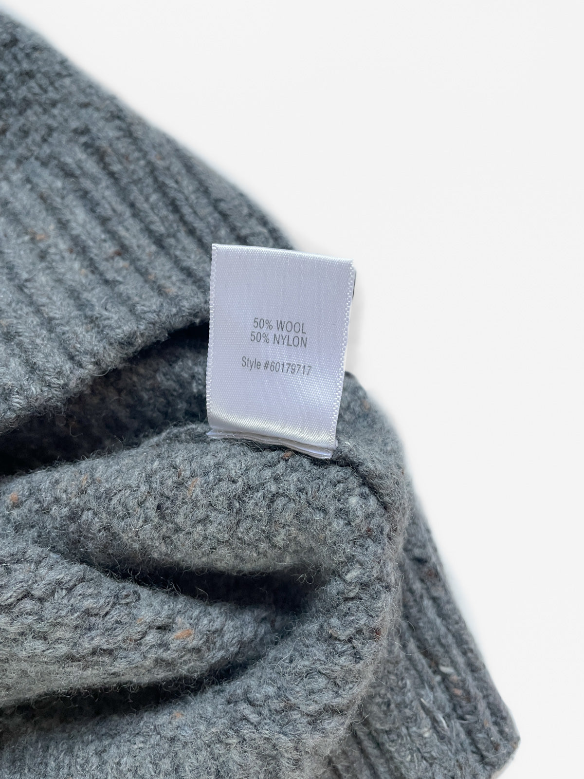 Wool Blend Knit Long Line Jumper in Grey