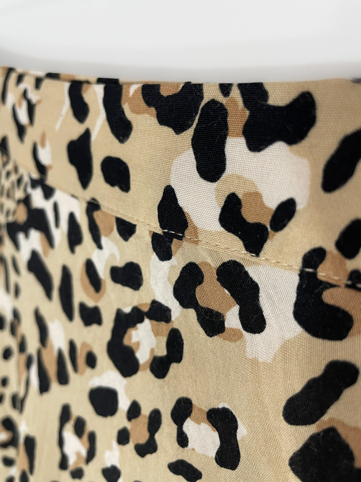 Bias Cut Midi Skirt in Leopard Print