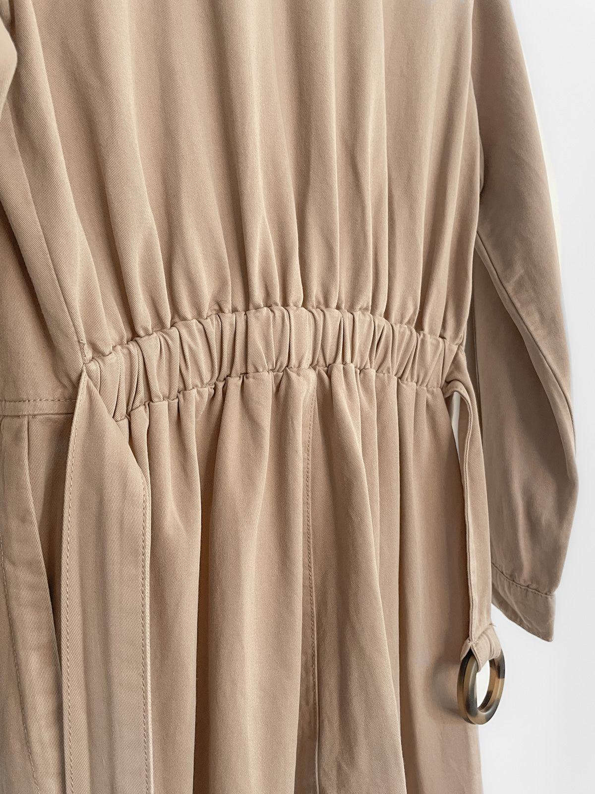 Cotton Jumpsuit in Camel