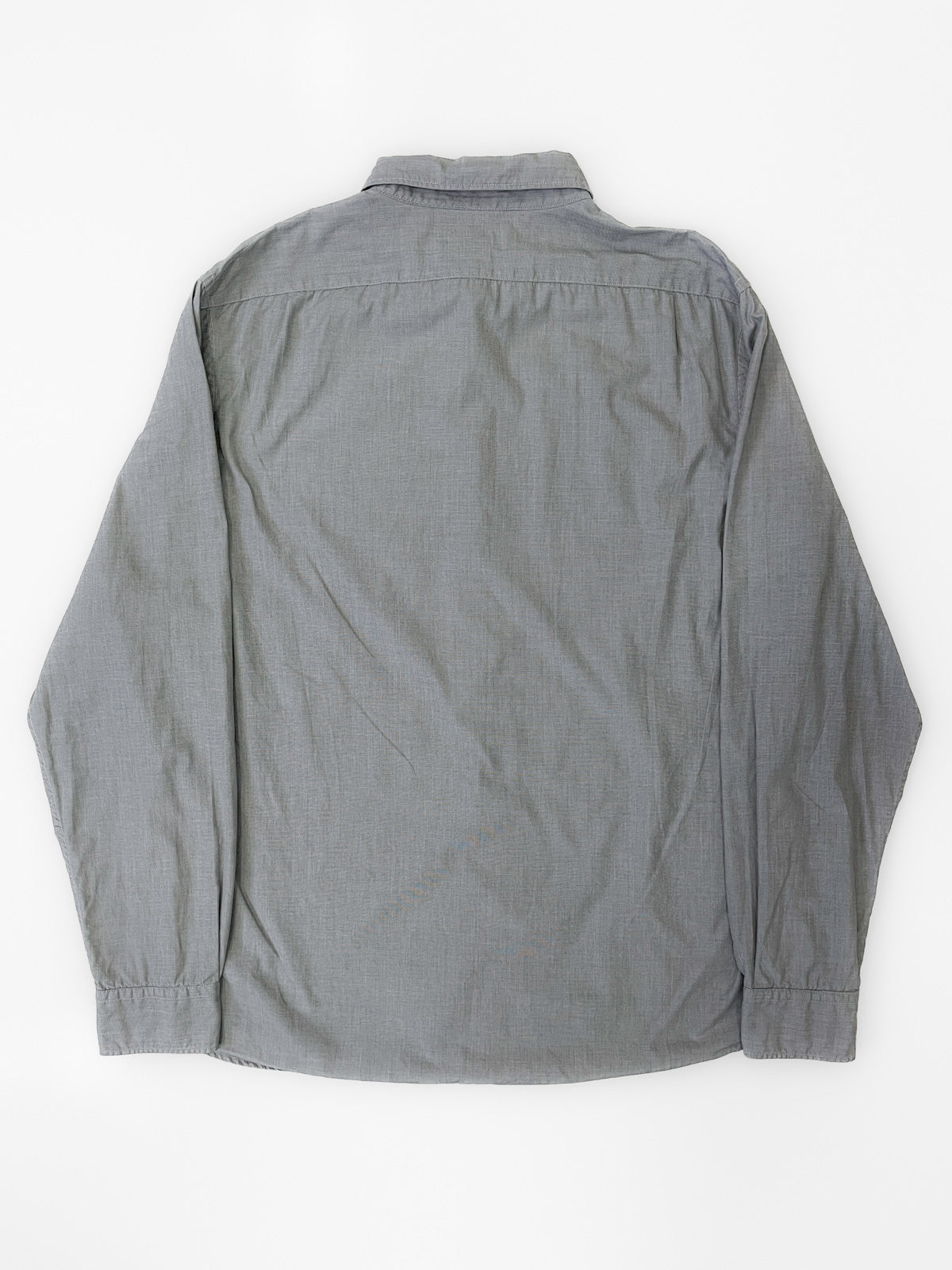 Country Road Cotton Shirt in Light Grey Chambray