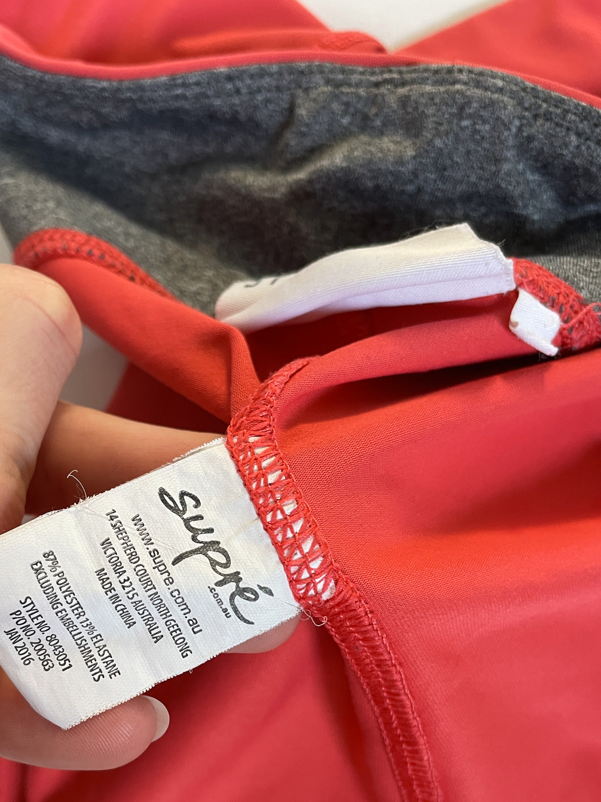 Active Micro Shorts in Coral & Grey