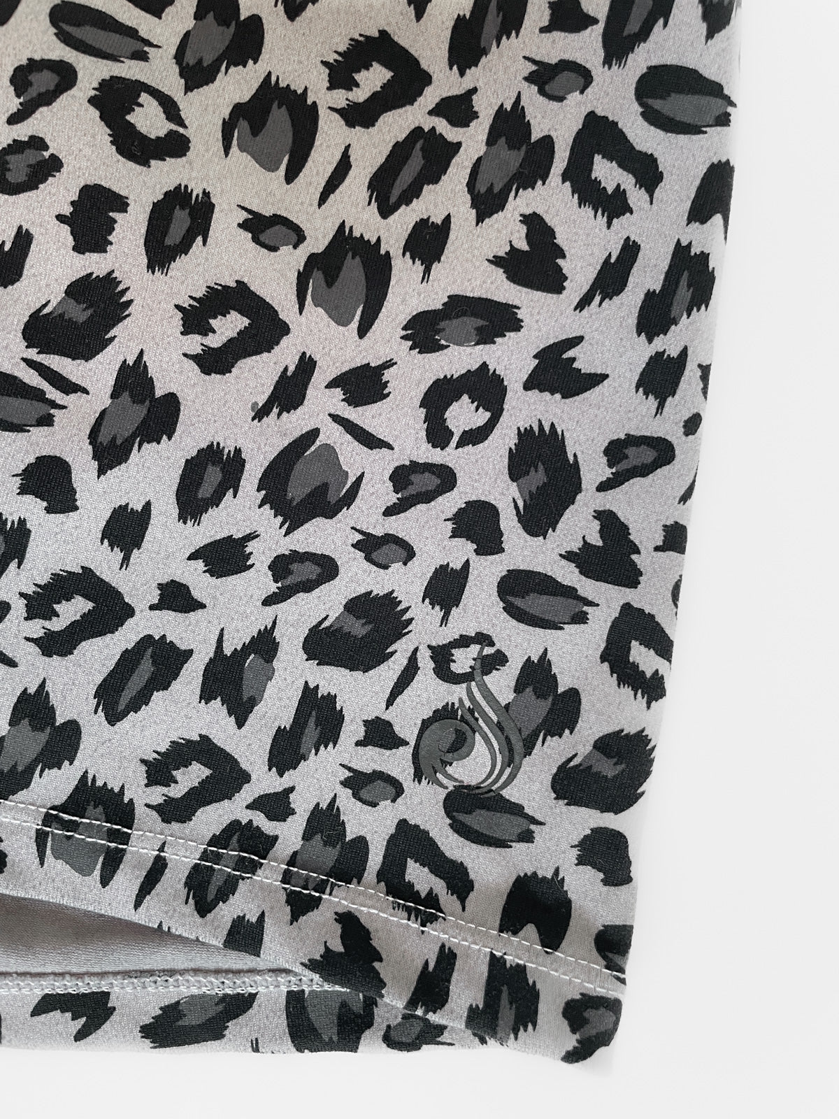 Snow Leopard Ruched Booty Micro Shorts