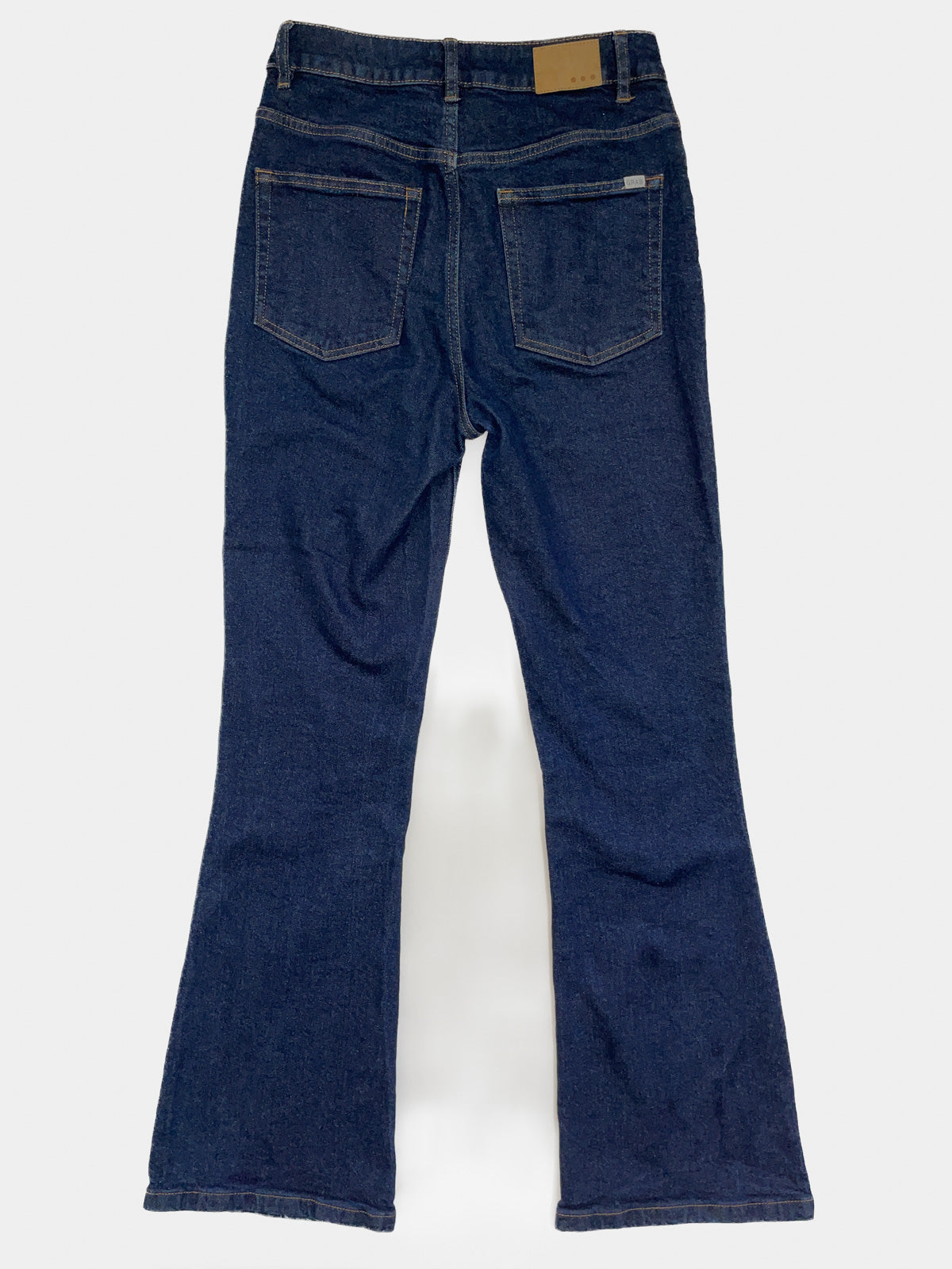 Grab Denim Organic Cotton Flare High Rise in Dark Wash
