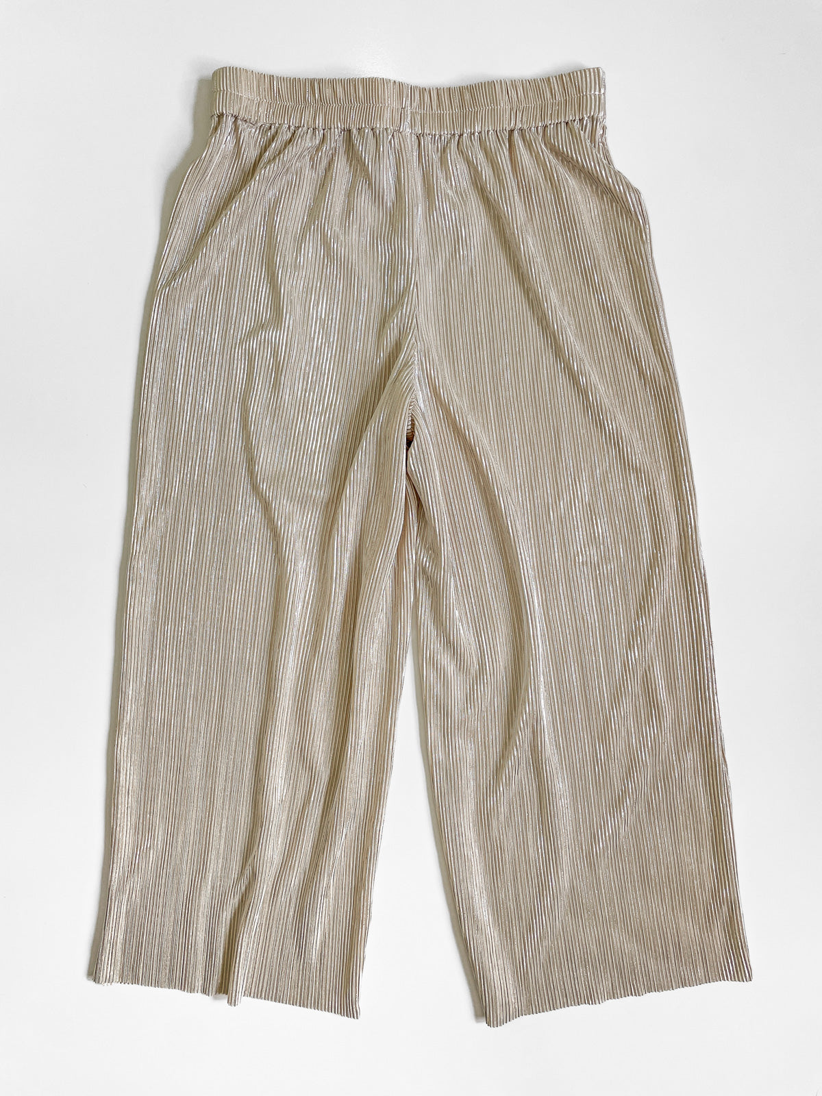 Champagne Gold Plisse Culottes