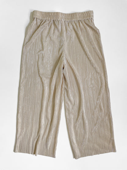 Champagne Gold Plisse Culottes