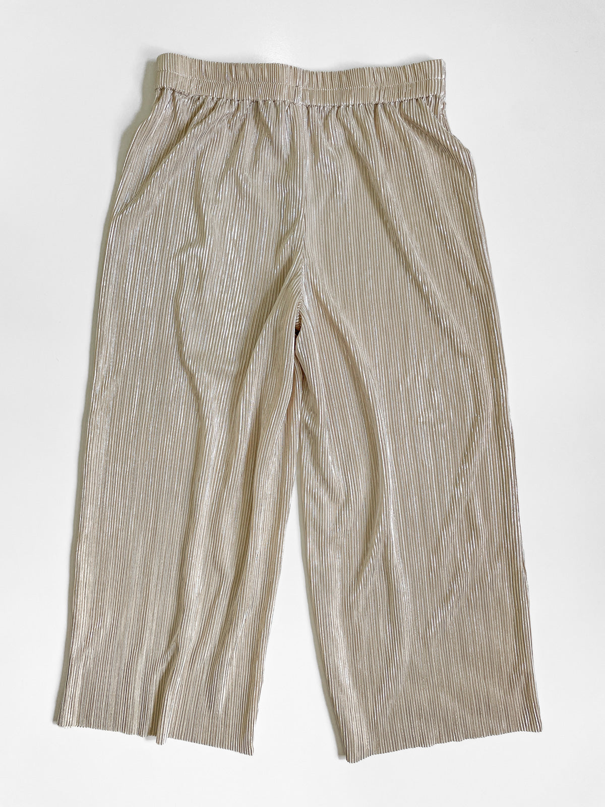 Champagne Gold Plisse Culottes