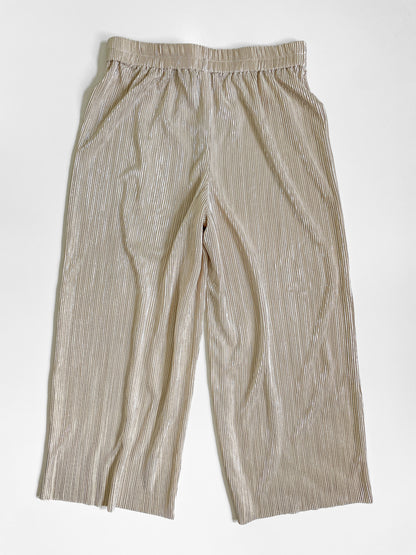 Champagne Gold Plisse Culottes