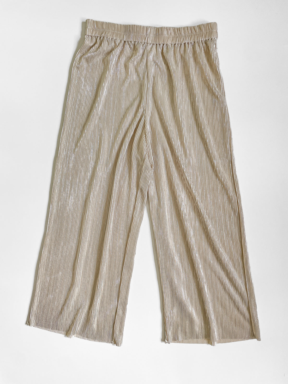 Champagne Gold Plisse Culottes