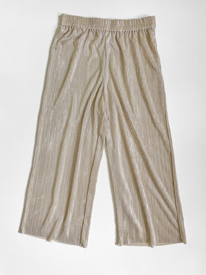 Champagne Gold Plisse Culottes