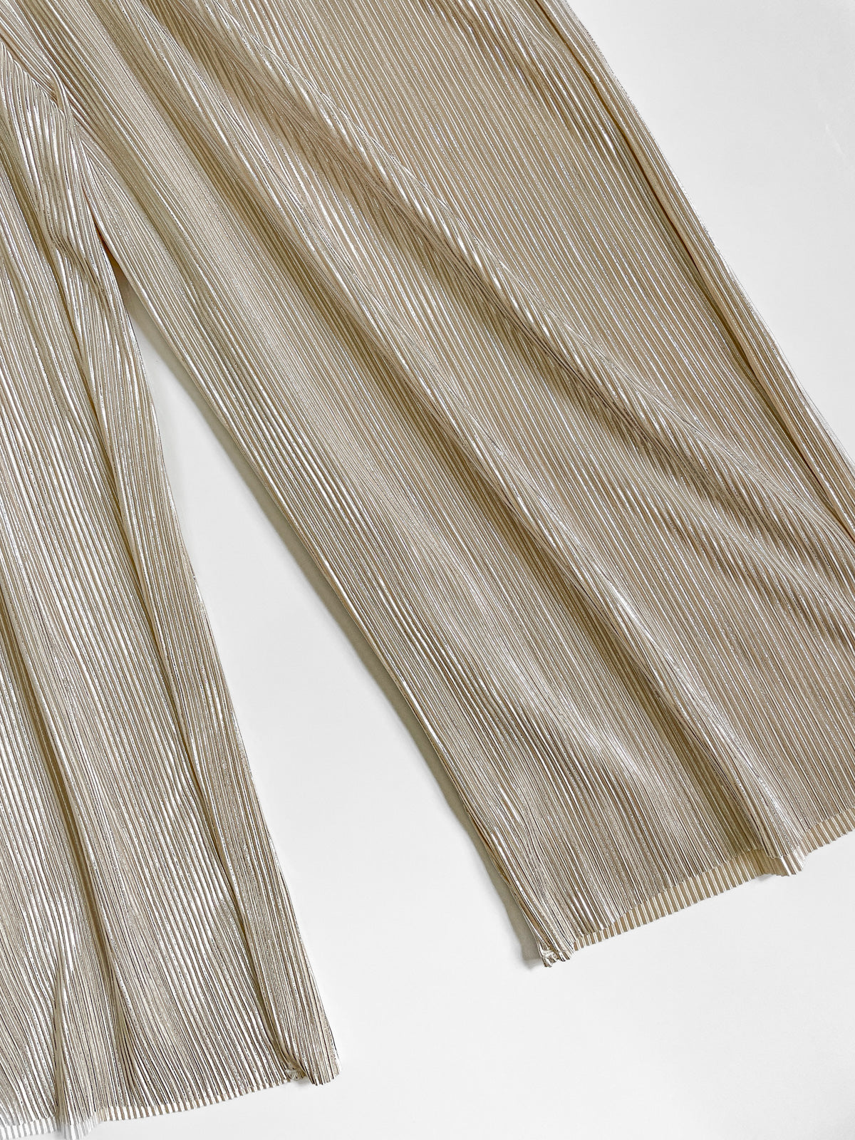 Champagne Gold Plisse Culottes