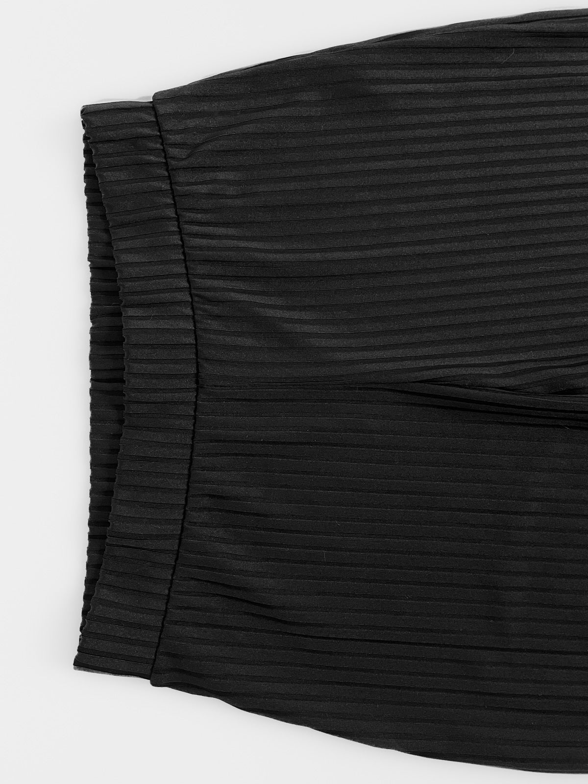 Ribbed Flares in Black