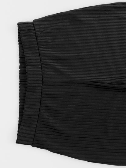 Ribbed Flares in Black