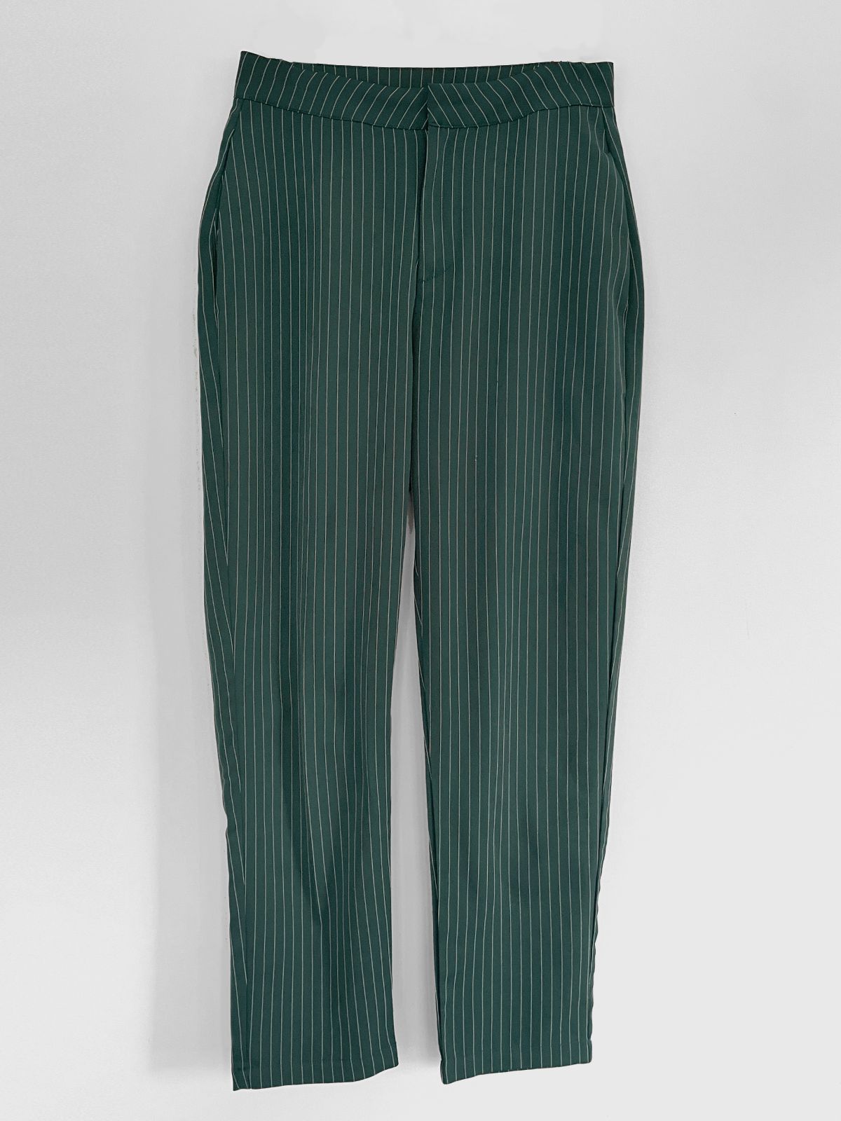 Green Pinstripe Trousers