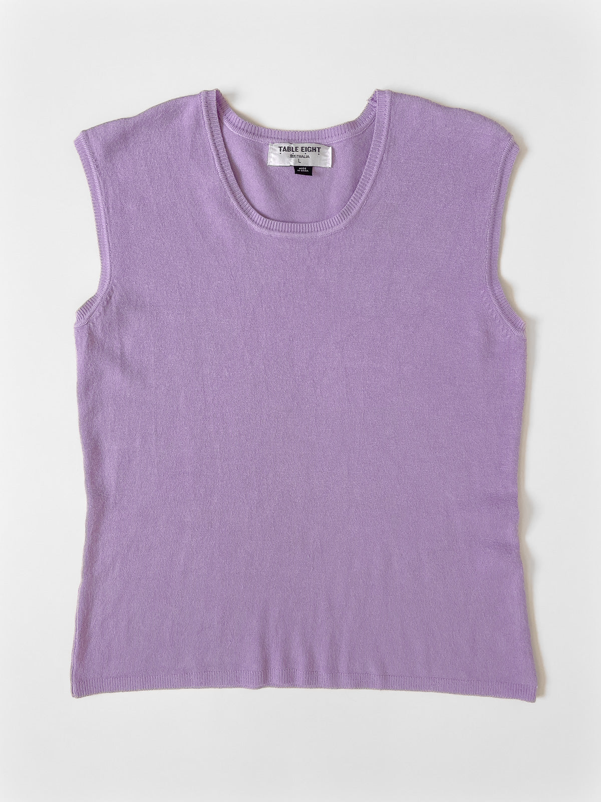 Soft Lightweight Knit Vest in Lilac