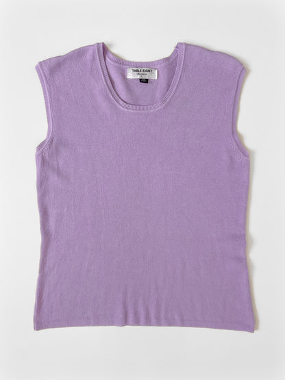 Soft Lightweight Knit Vest in Lilac
