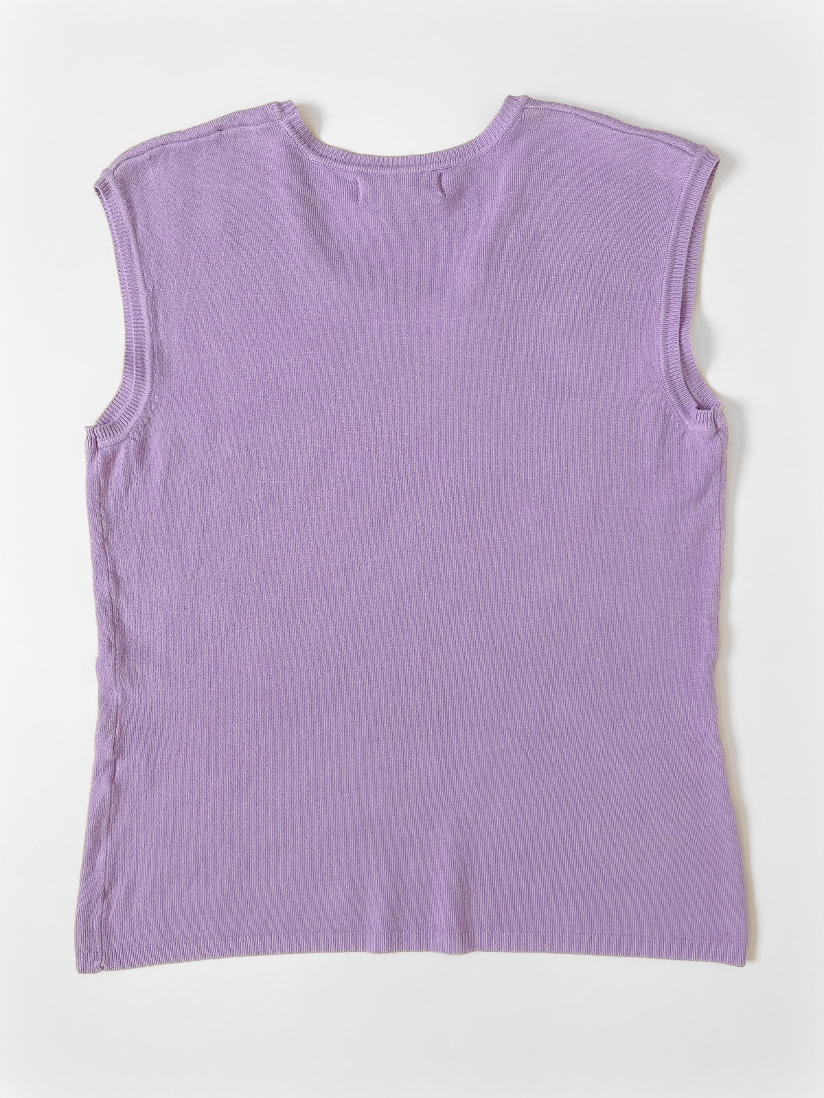 Soft Lightweight Knit Vest in Lilac
