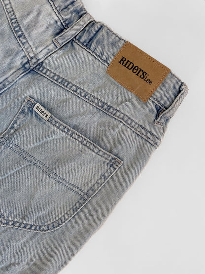 Hi Rider Wide Leg Jeans - Light Wash