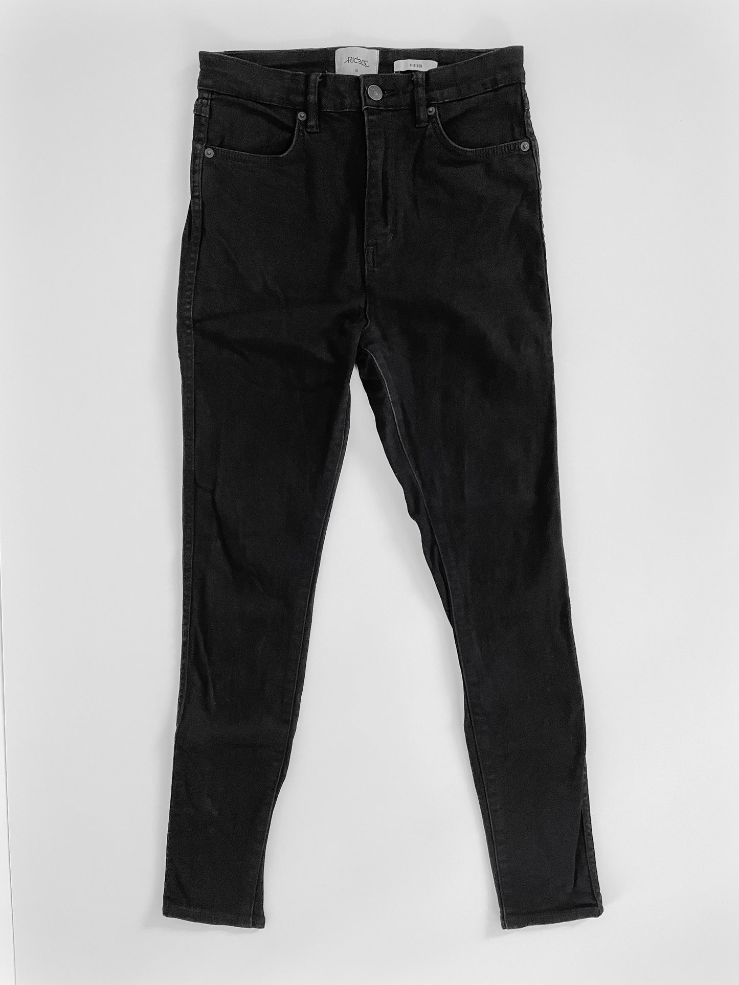 Black Hi Rider High Waist Skinny Jeans