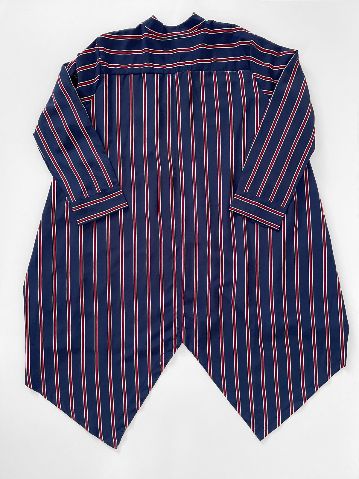 Button Up Shirt - Navy/Red/White Stripe
