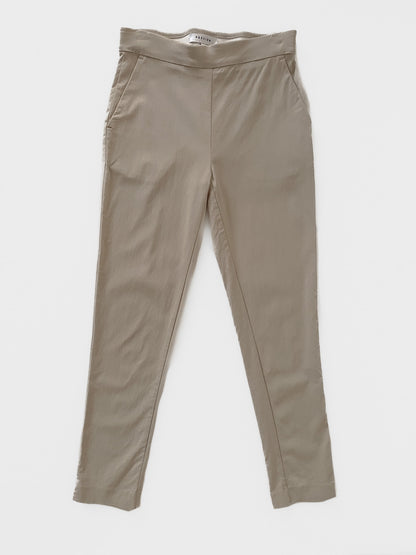 Pull On Bengaline Cigarette Pants in Beige