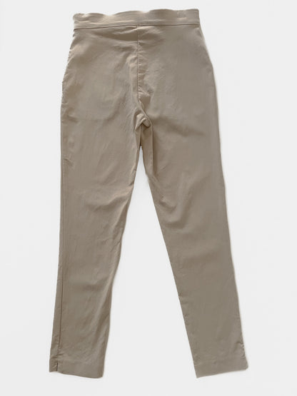 Pull On Bengaline Cigarette Pants in Beige