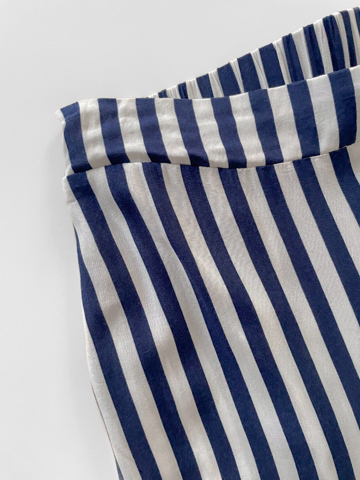 Navy Stripe Lightweight Culotte Pants