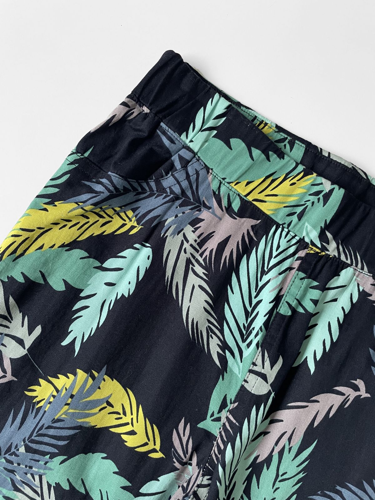 Cotton Palm Tree Cigarette Pants