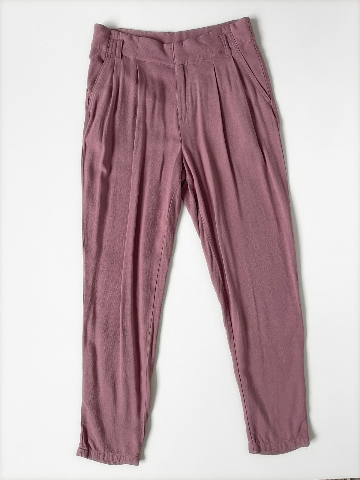 Dusty Rose Belted Trousers