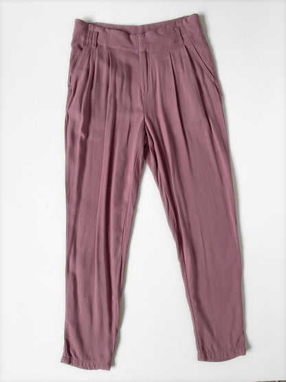 Dusty Rose Belted Trousers