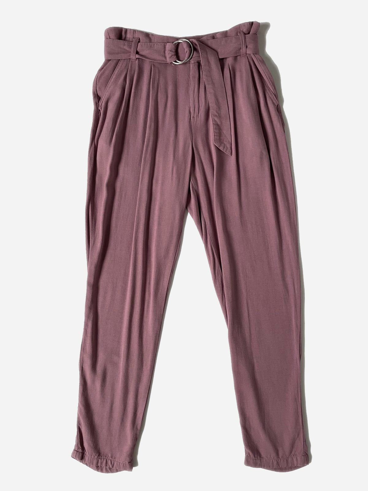 Dusty Rose Belted Trousers