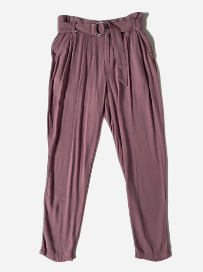 Dusty Rose Belted Trousers