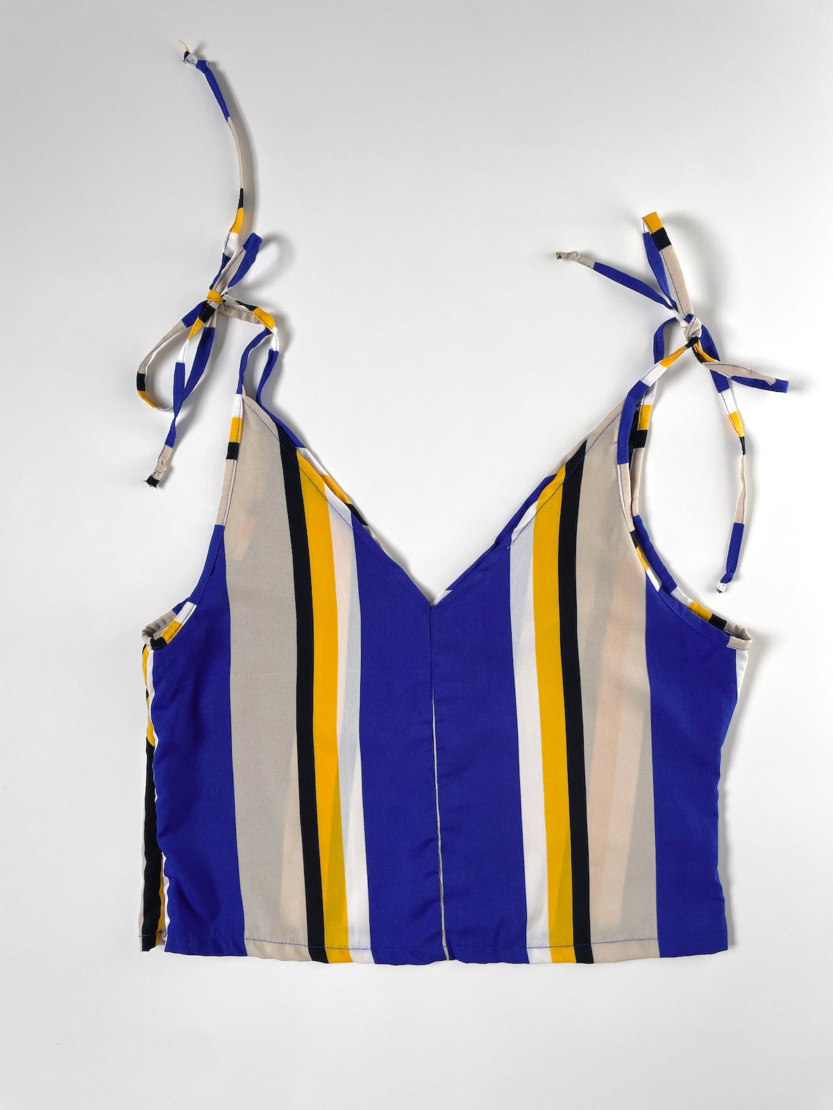 Beach Umbrella Stripe Tie Sleeve Cami Top