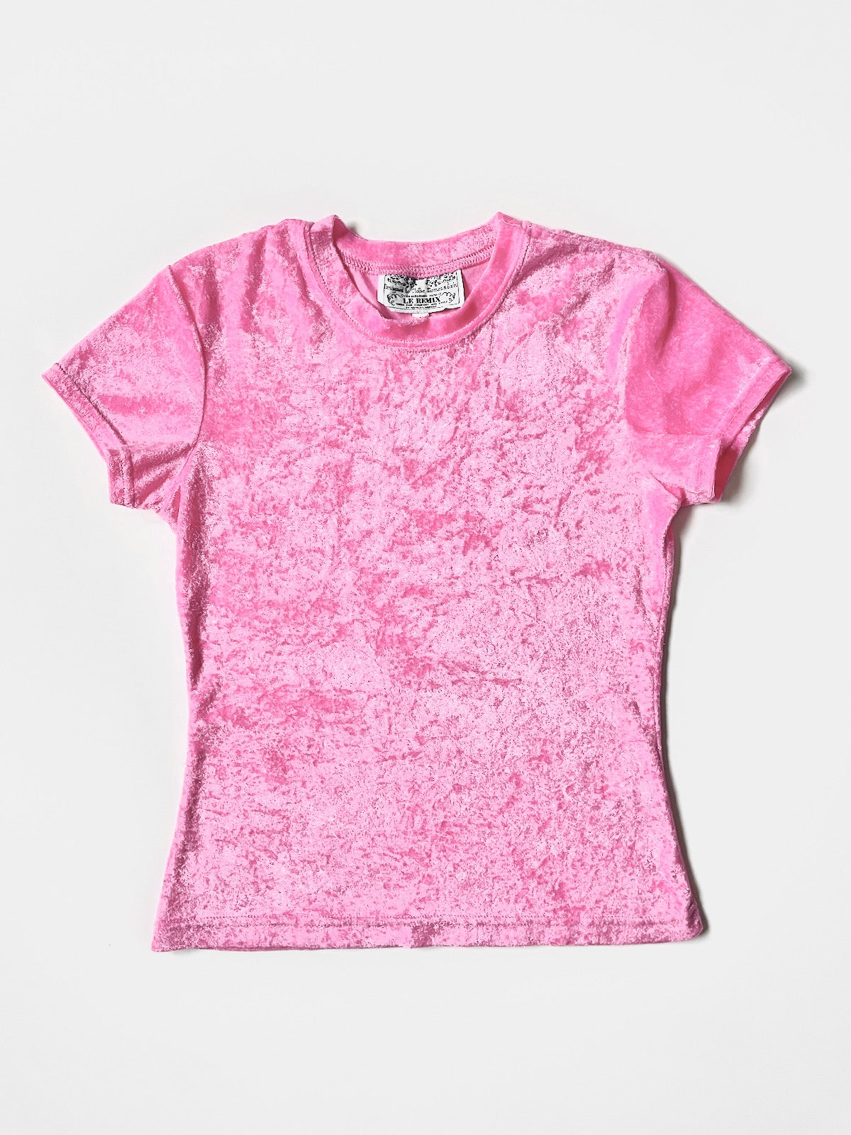 Crushed Pink Velvet Tee