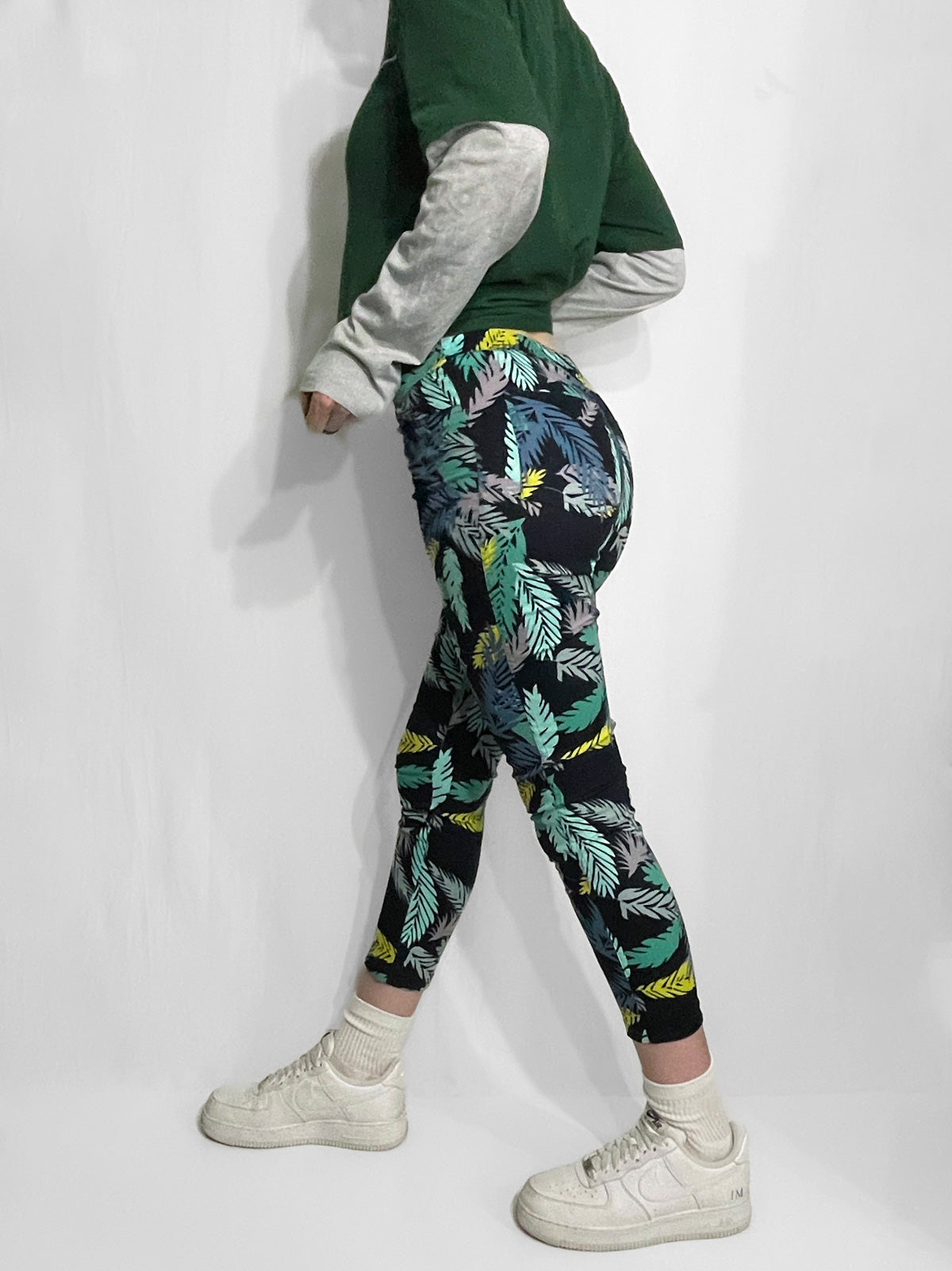 Cotton Palm Tree Cigarette Pants