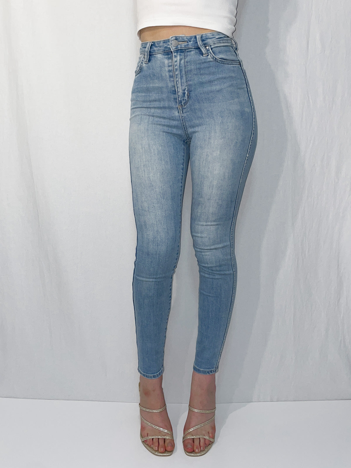 Hi Rider High Waist Skinny Jeans in Lennon Blue