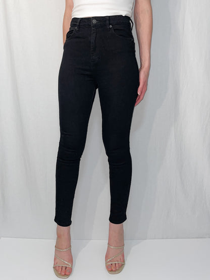 Black Hi Rider High Waist Skinny Jeans