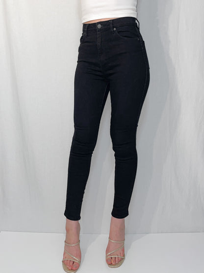 Black Hi Rider High Waist Skinny Jeans