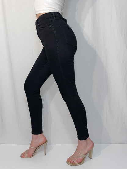 Black Hi Rider High Waist Skinny Jeans