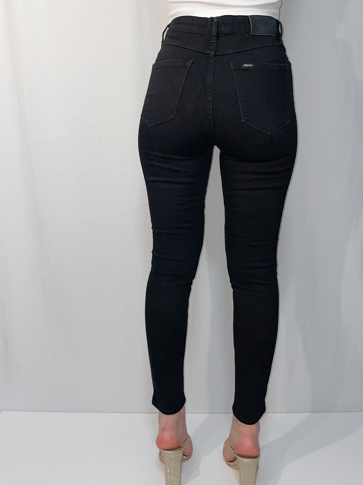 Black Hi Rider High Waist Skinny Jeans