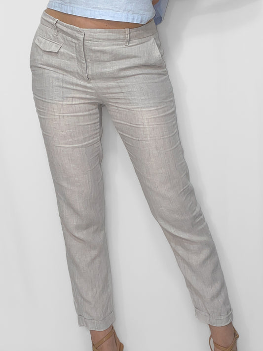 Oatmeal Linen Trousers