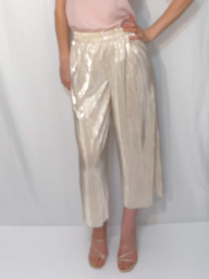 Champagne Gold Plisse Culottes