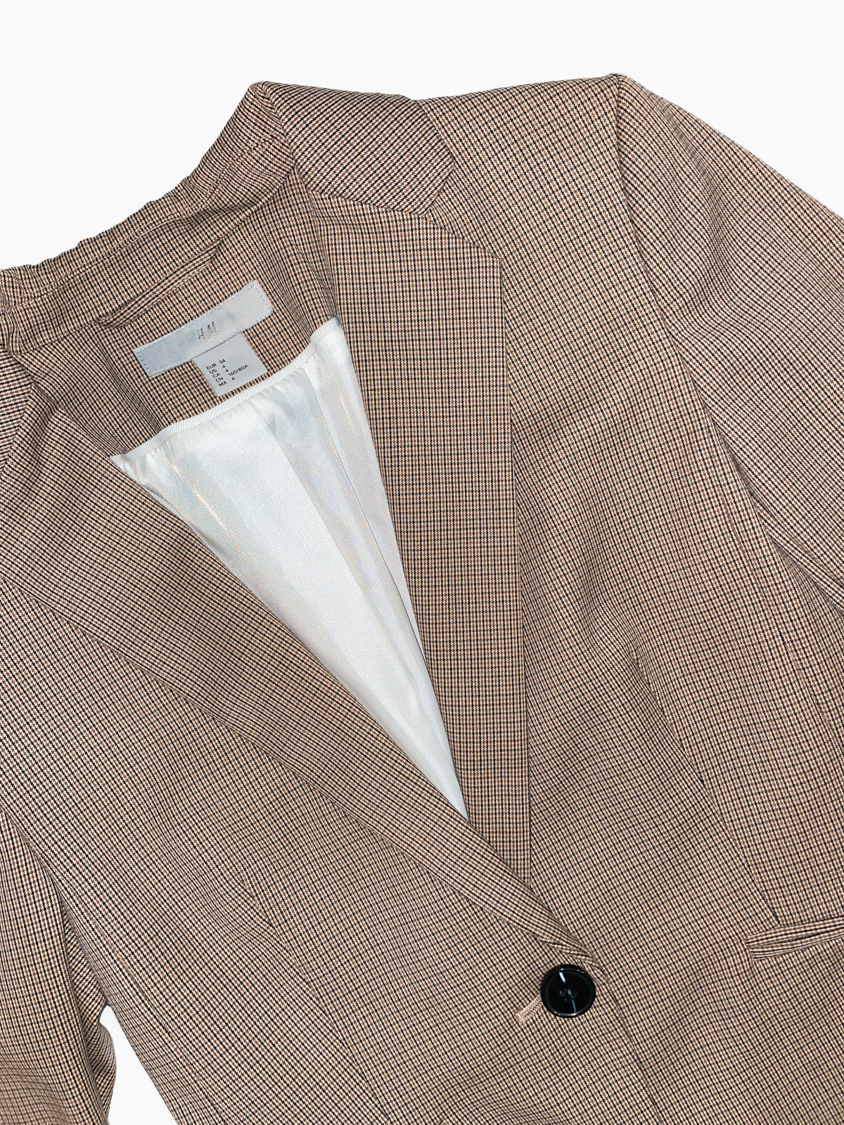 Tailored Blazer in Camel and Black Check