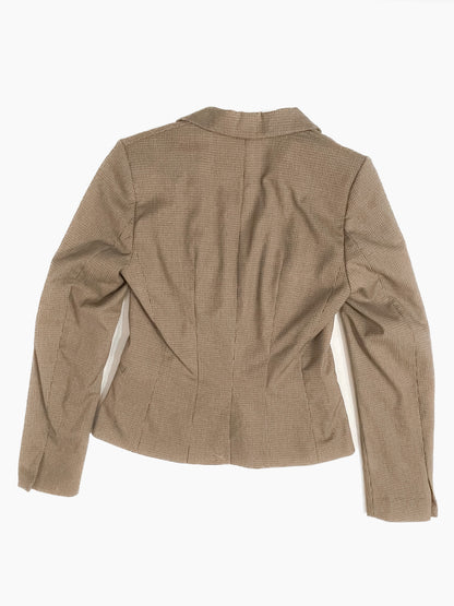Tailored Blazer in Camel and Black Check