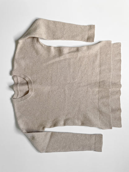 Oatmeal Wool & Cashmere Knit Jumper