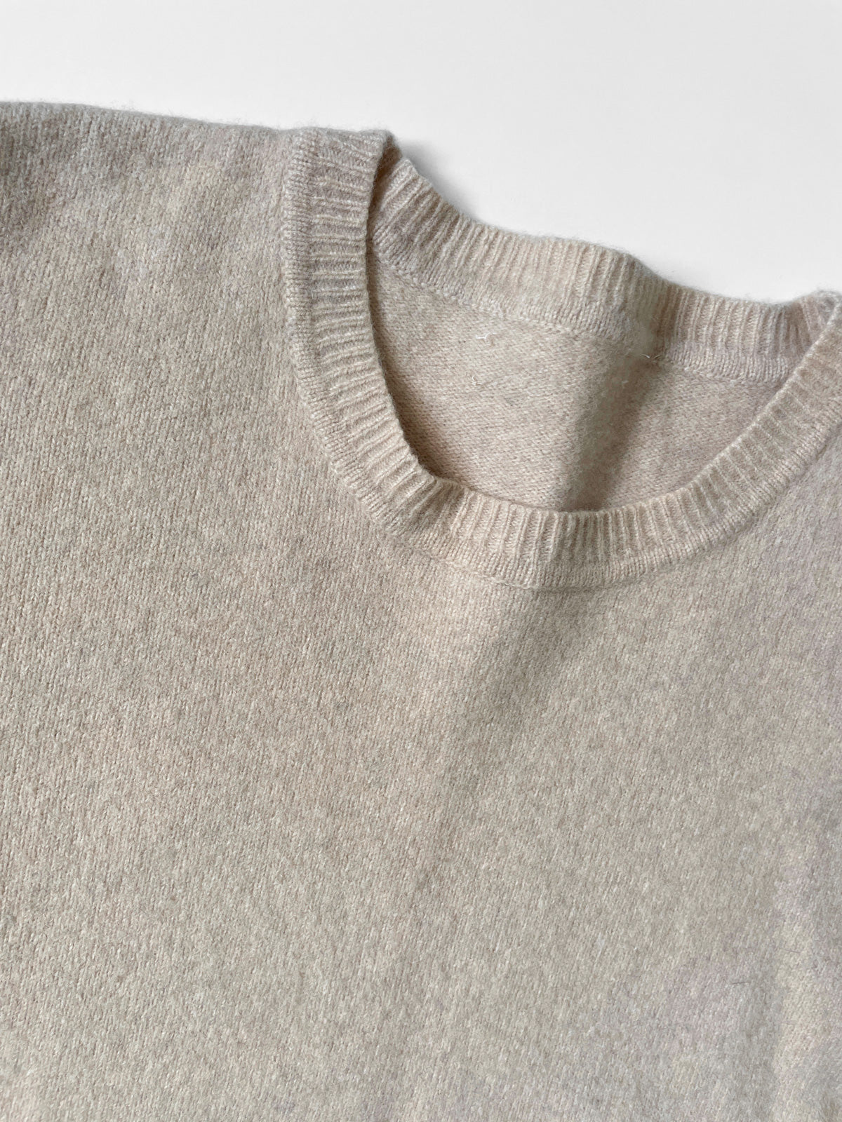 Oatmeal Wool & Cashmere Knit Jumper