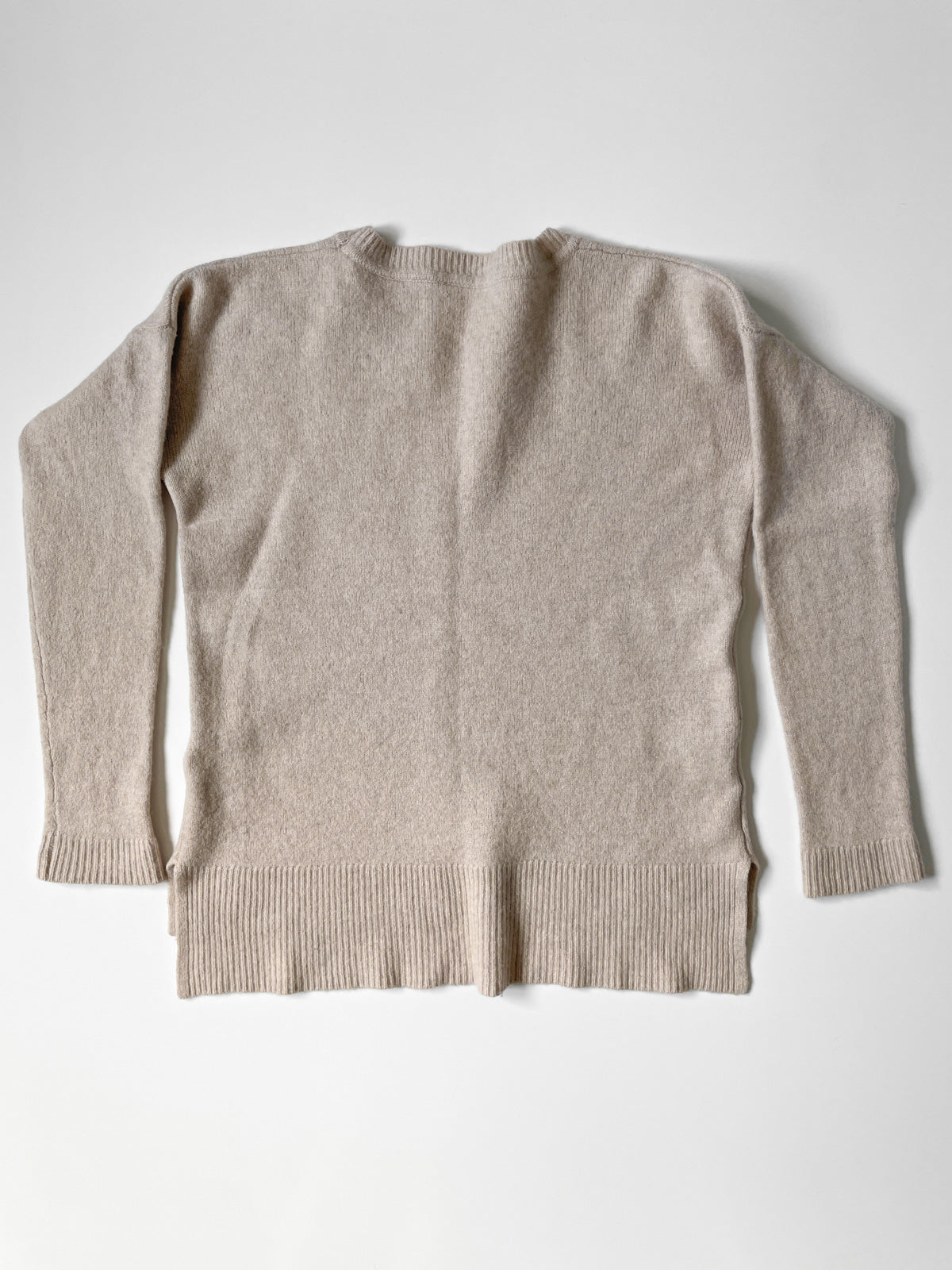 Oatmeal Wool & Cashmere Knit Jumper