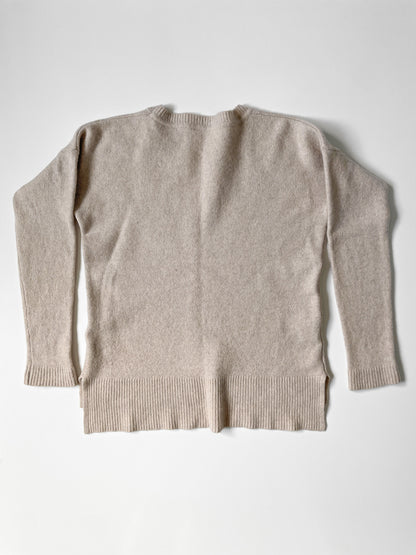Oatmeal Wool & Cashmere Knit Jumper